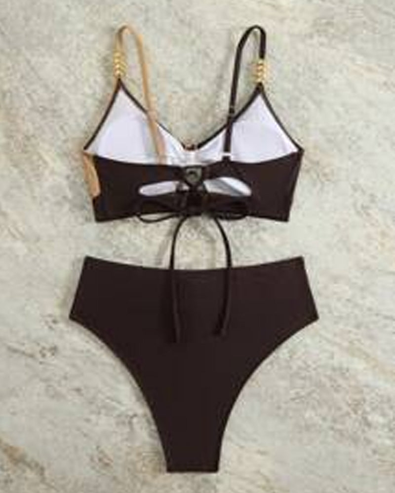 Badeanzug Hohe Taille Sexy BH Dreieck