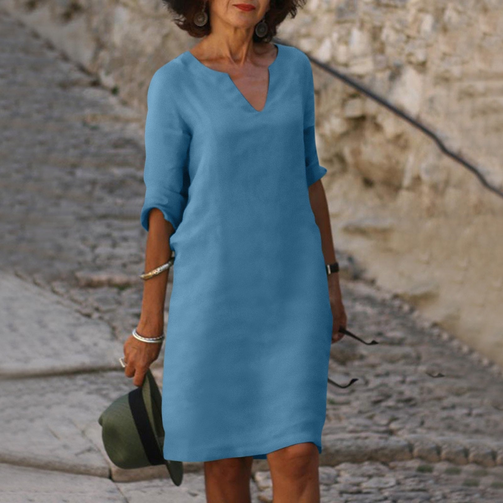 Victoria | Zeitloses V-Ausschnitt-Kleid