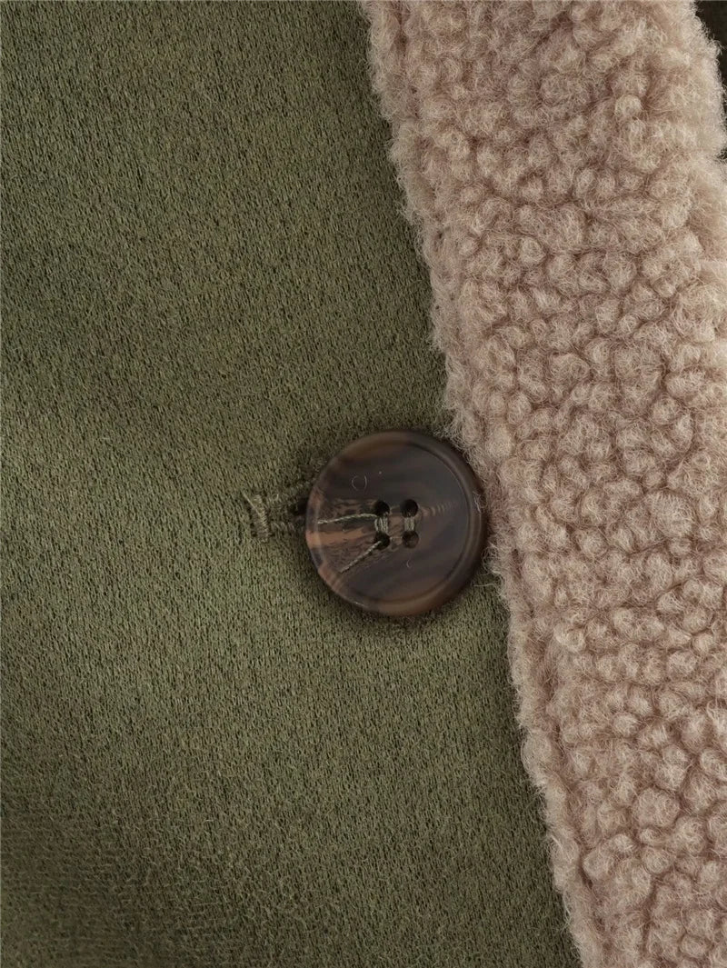 Anna - Fleecejacke mit Kontrastkragen