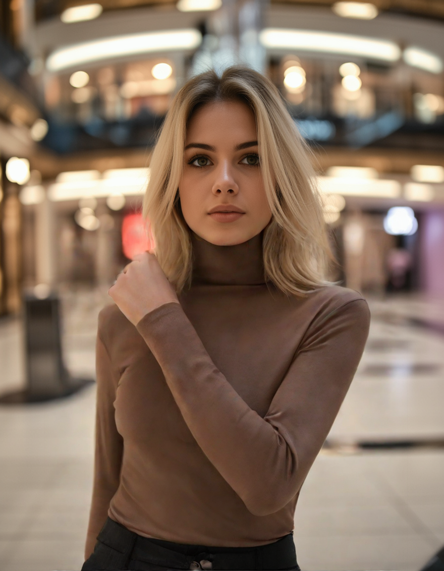 Lusina | Eleganter Rollkragenpulli mit hohem Kragen