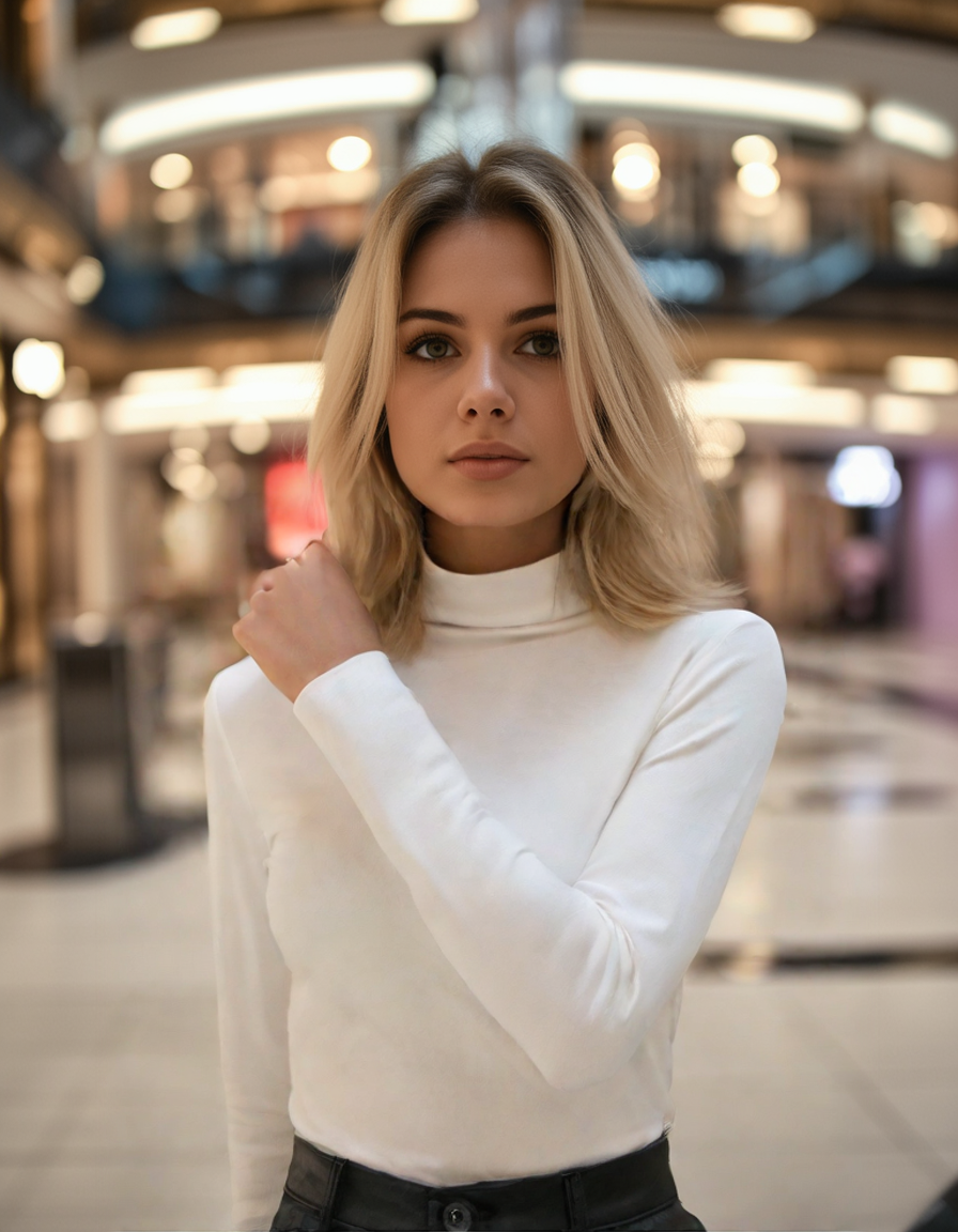 Lusina | Eleganter Rollkragenpulli mit hohem Kragen