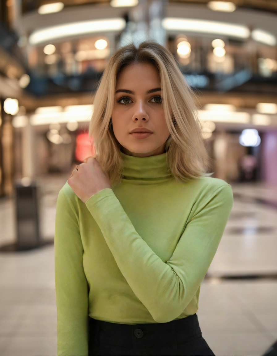 Lusina | Eleganter Rollkragenpulli mit hohem Kragen