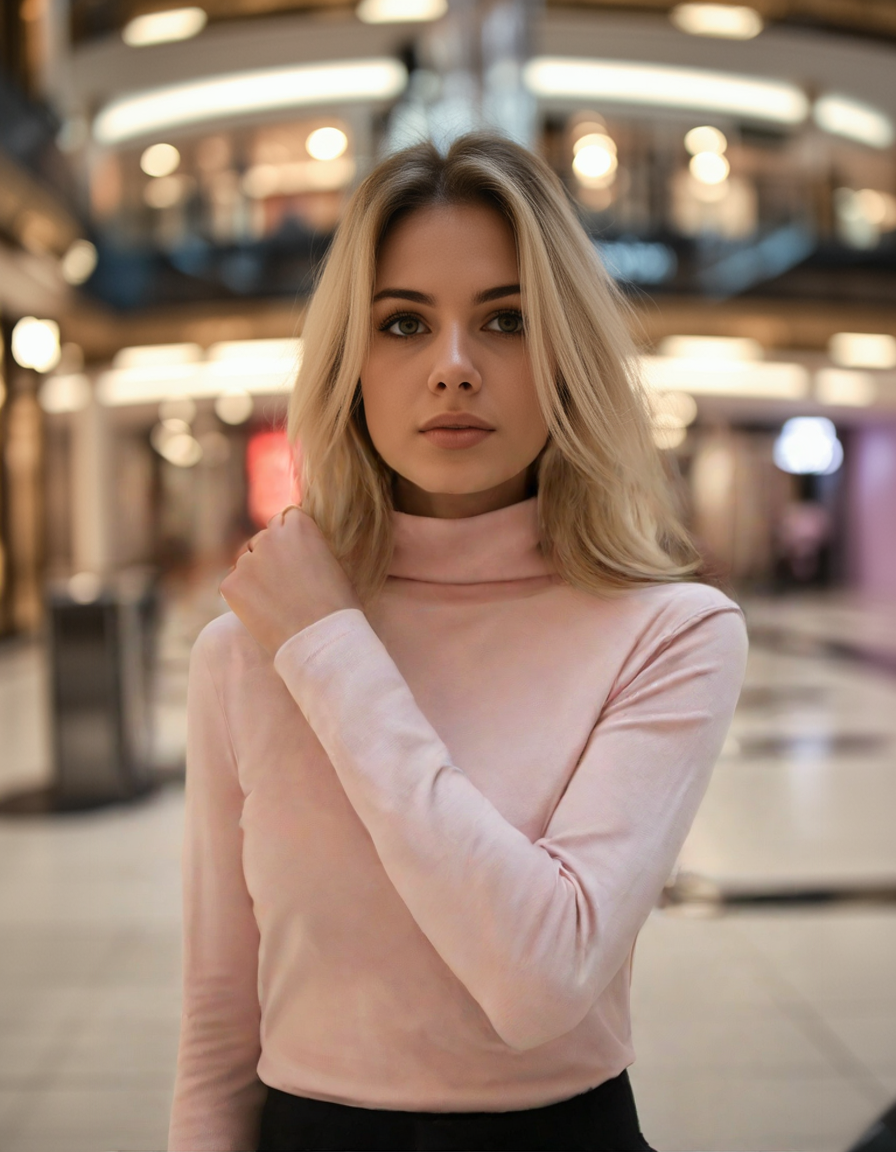 Lusina | Eleganter Rollkragenpulli mit hohem Kragen