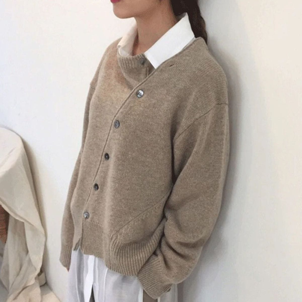 Bequeme Jacke mit Knopfdetails