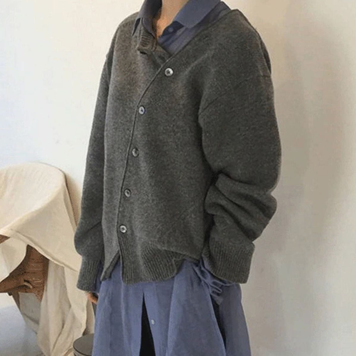 Bequeme Jacke mit Knopfdetails
