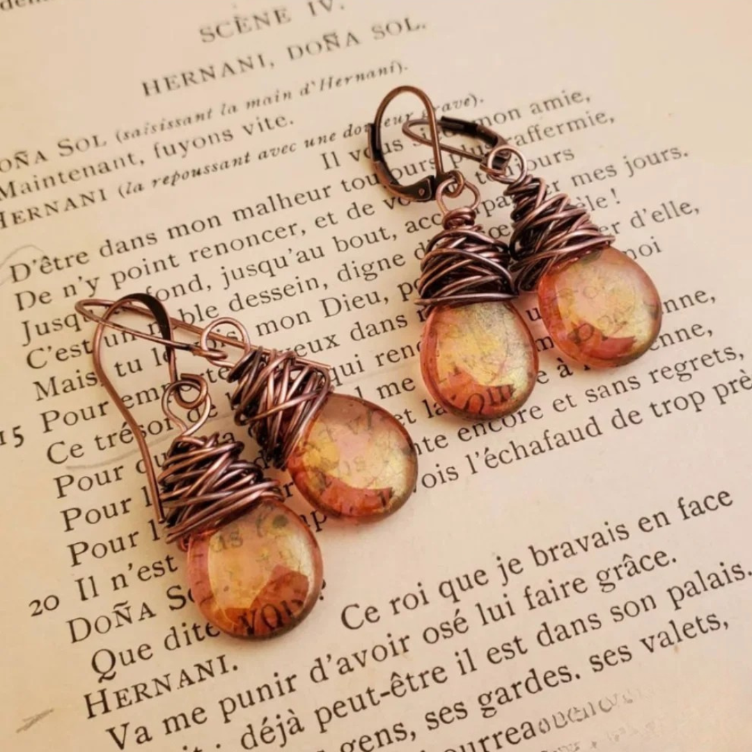 Glühwürmchen Boho-Ohrringe