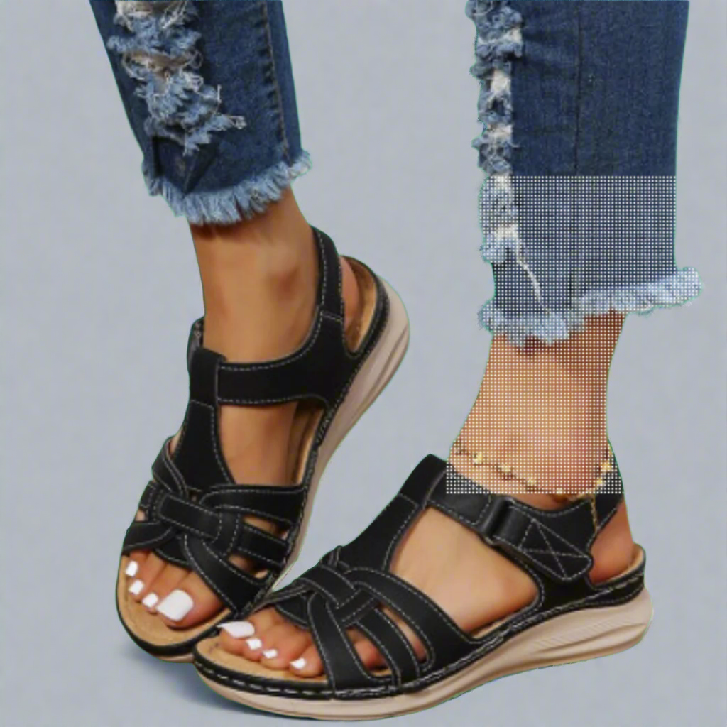Marlena – Handgefertigte orthopädische Ledersandalen