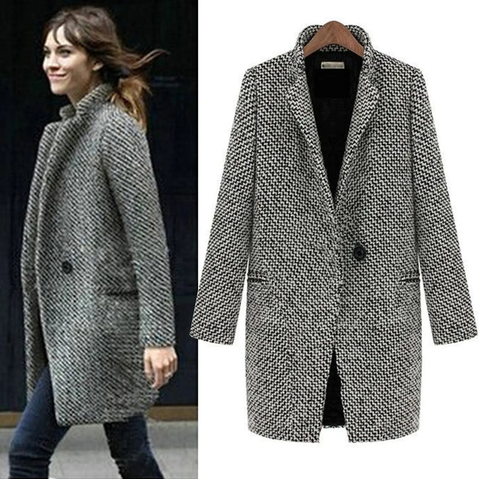 Tessa | Lange Jacke Mantel aus Wolle