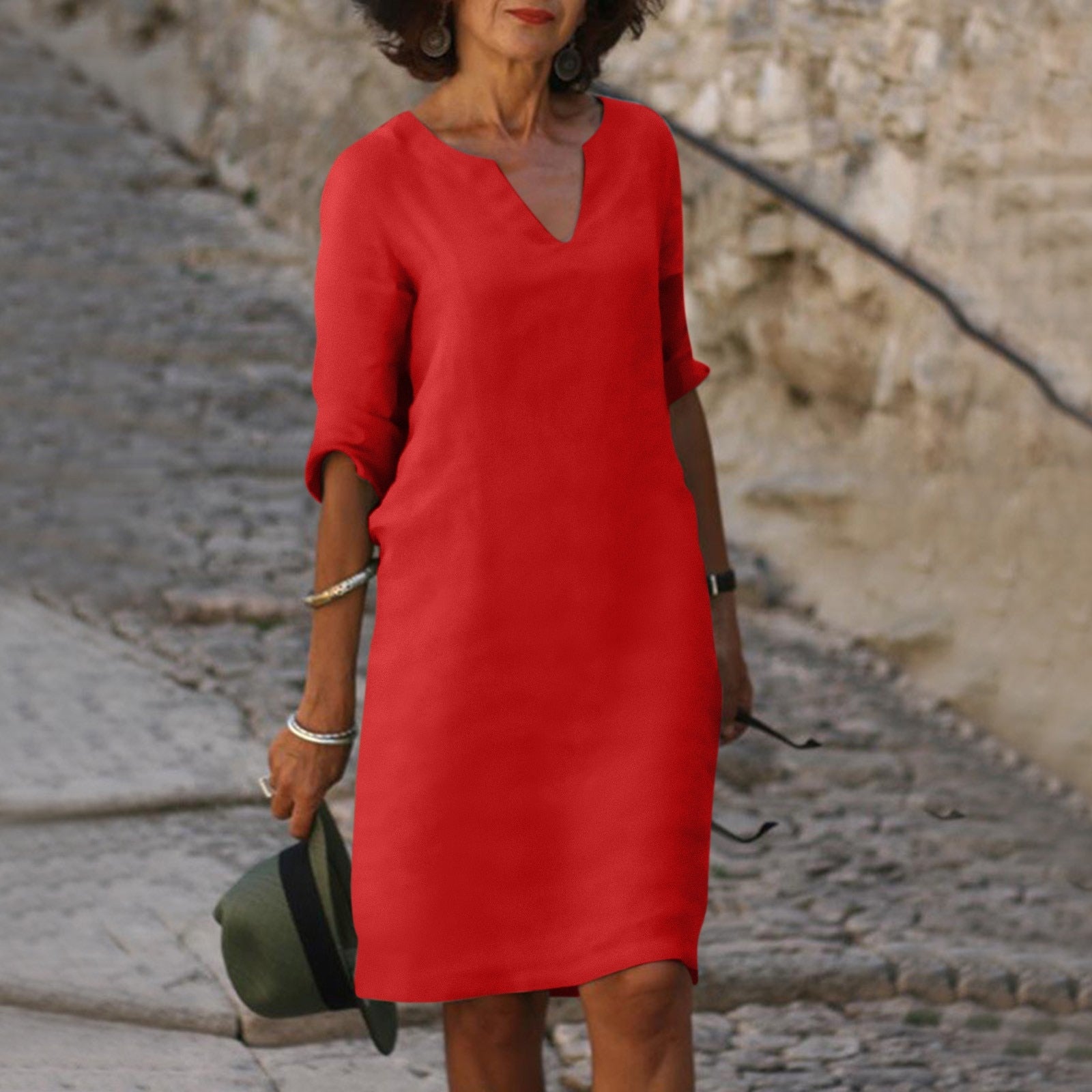 Victoria | Zeitloses V-Ausschnitt-Kleid
