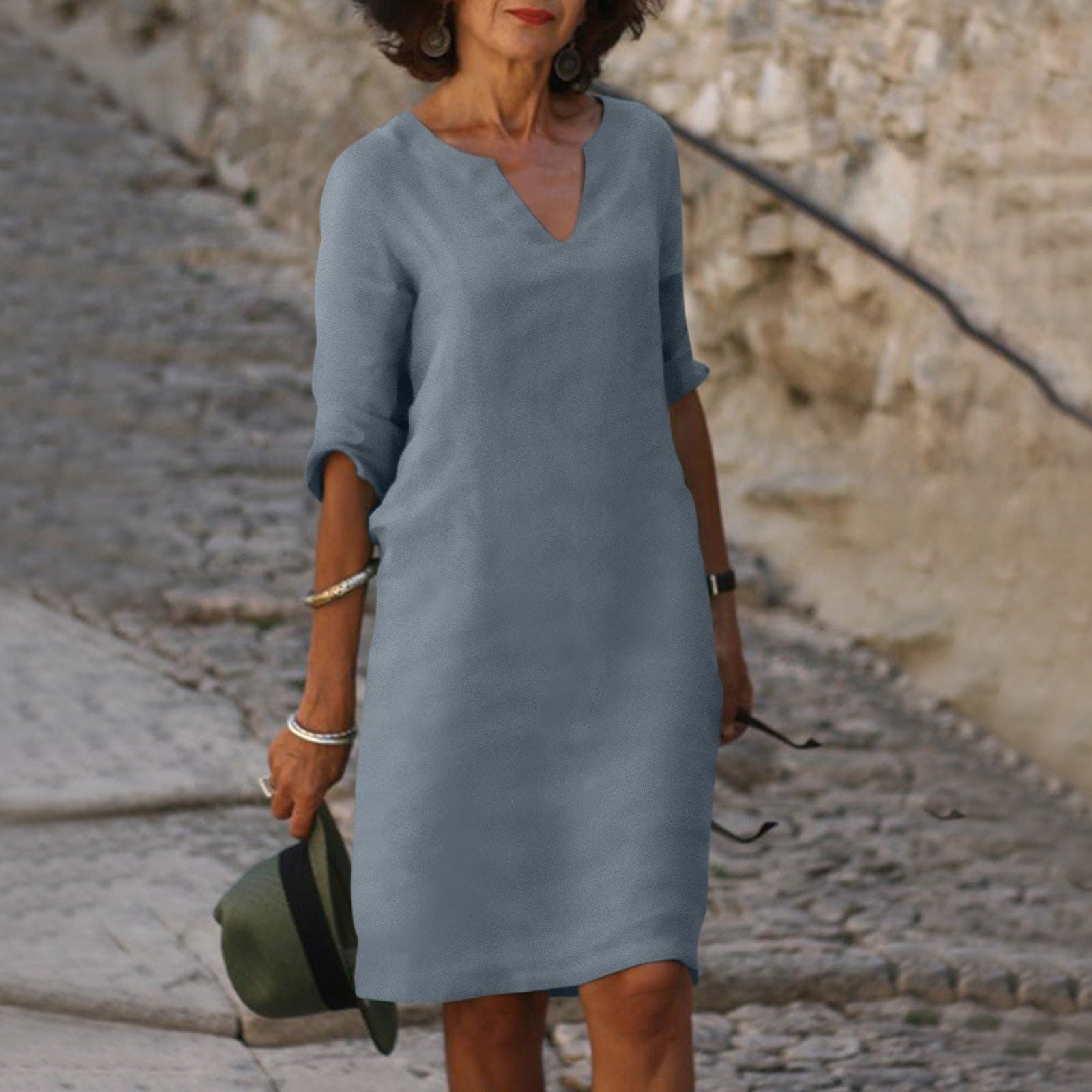 Victoria | Zeitloses V-Ausschnitt-Kleid