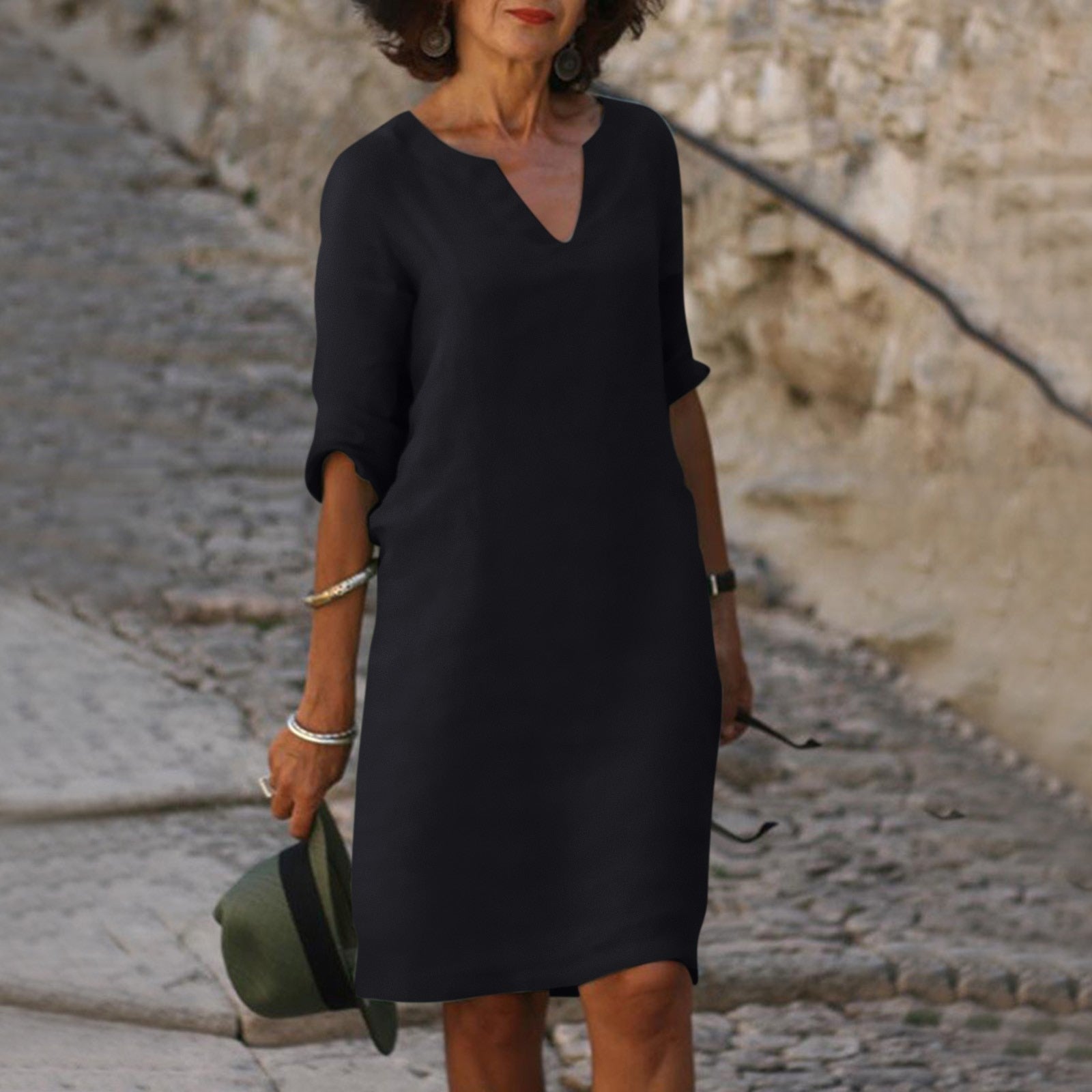 Victoria | Zeitloses V-Ausschnitt-Kleid