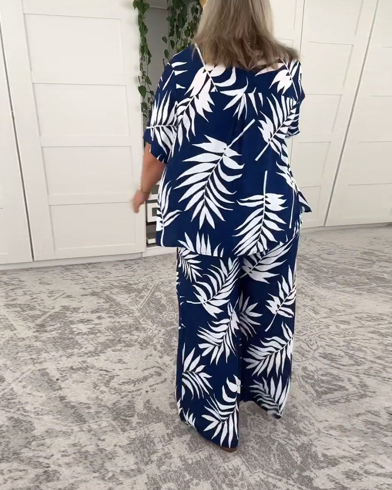 Badeanzug Drei-Teilig Hawaiianisches Muster