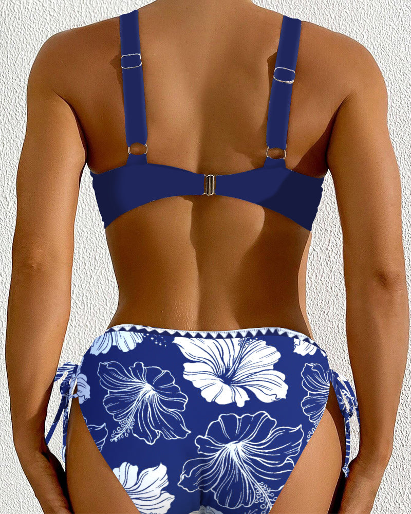 Bikini Bh Zwei-Teilig Bedruckt Badeanzug
