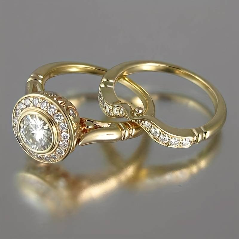 Vintage Gold & Zirkonia Ringe Paket