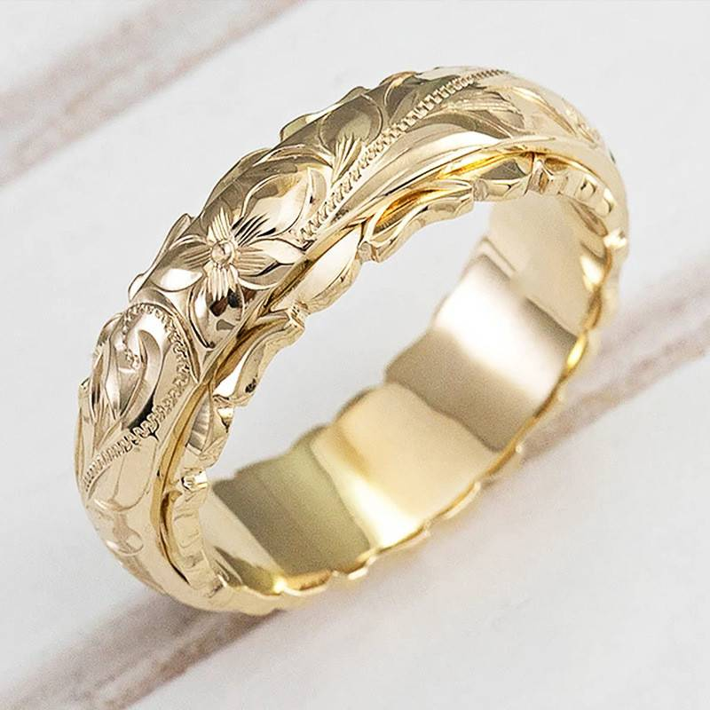 Gold Vintage Blumen Ring