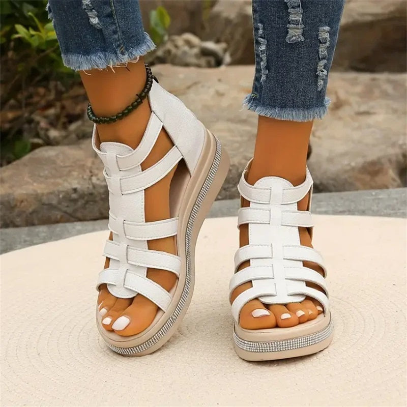 Sofia | Plateau-Sandalen mit Strassverzierung 💕Bequem und elegant💕