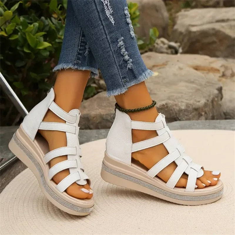 Sofia | Plateau-Sandalen mit Strassverzierung 💕Bequem und elegant💕