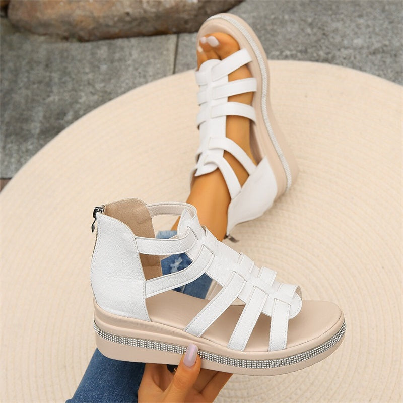 Sofia | Plateau-Sandalen mit Strassverzierung 💕Bequem und elegant💕