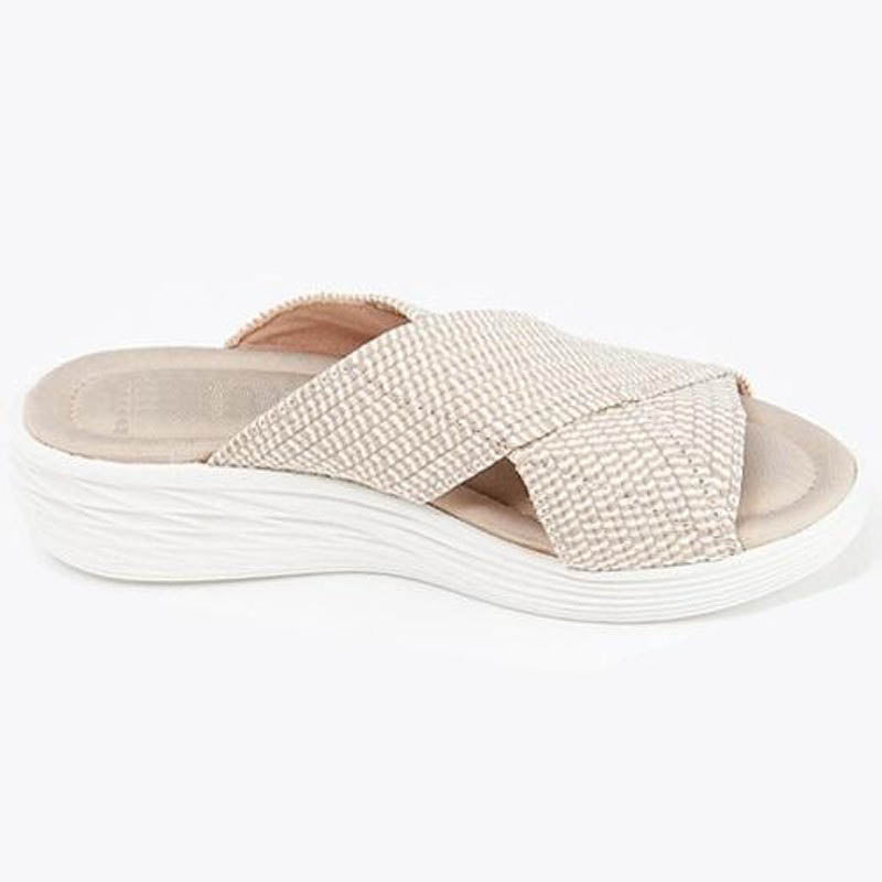 SoleTherapy™ - Cross Orthotic Slide Sandalen| Heute 50% Rabatt!