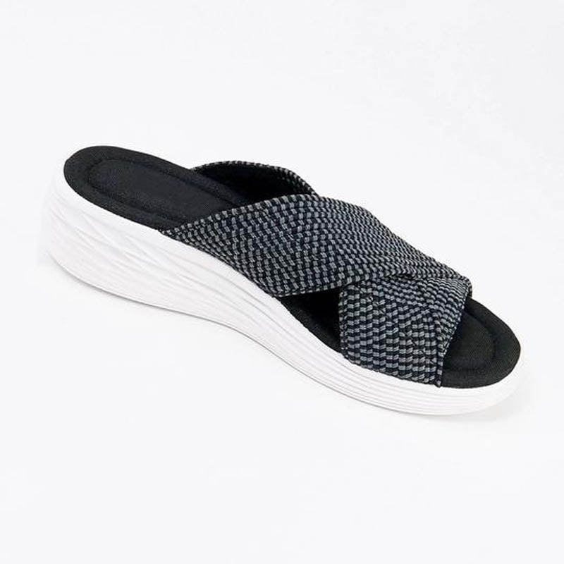SoleTherapy™ - Cross Orthotic Slide Sandalen| Heute 50% Rabatt!