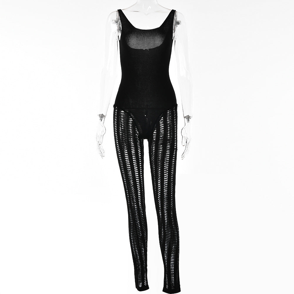 Misty™ Jumpsuit mit Laddered Knitted Seam - nur 50% Rabatt